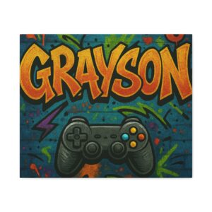 Personalized Name Graffiti Wall Art Print, Colorful Kids Room Decor, Boys Girls Childrens Bedroom