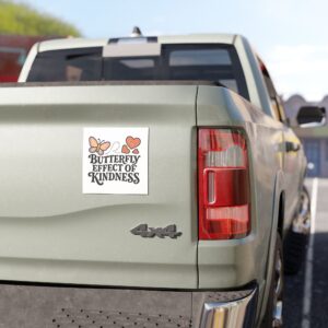 Car Magnet — "Butterfly Effect of Kindness" Inspirational Vehicle Sticker