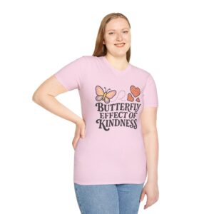 Adult Butterfly Effect of Kindness T shirt National Pink Shirt (Front Design Only)