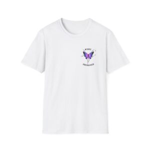 Butterfly Strength T-Shirt Wings Unchained Inspirational Tee, Empowerment , Motivational Gift, Resilient Tee, Surviour Tee, Purple Butterfly