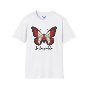 Unstoppable Wings Canada Flag Butterfly Shirt Unisex Canadian Flag Butterfly Tee Patriot Pride Empowerment Graphic Shirt Gift for Canadians