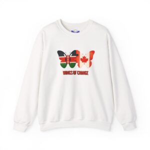 Wings of Change butterfly Canada Kenya flag T-Shirt Canada Kenya Butterfly Tee Crewneck Sweatshirt