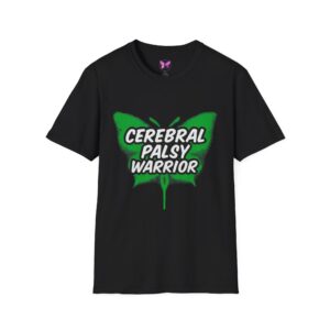 Adult Cerebral Palsy Warrior T-Shirt – Green Butterfly Awareness Tee