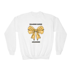 Youth Childhood Cancer Awareness Sweatshirt Yellow Ribbon Cancer, Support Apparel, Fundraiser Gift, Survivor Gift  Advocacy , Solidarity Top