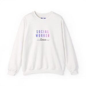 Personalized Social Worker Crewneck Sweatshirt Custom Name Appreciation Gift for Social Work Professionals