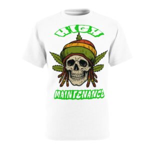 High Maintenance Rasta Skull Weed T-Shirt Reggae Dreadlock Tee, Cannabis Vibes, Jamaican Colors , Rasta Tee, Cannabis Tee, Cool Streetwear