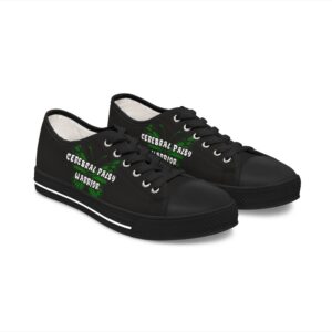 Cerebral Palsy Warrior Low Top Sneakers —Women’s Custom Cerebral Palsy Warrior Shoes | Graffiti & Butterfly Awareness Edition
