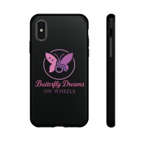 Butterfly Dreams On Wheels Phone Case -Wheelchair Disability Pride Empowerment iPhone, Samsung  Butterfly Case,  Adaptive Accessory