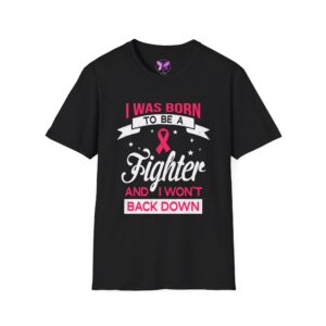 Pink Ribbon Breast Cancer Shirt, Fighter Survivor Tee, Awareness Gift , Inspirational Unisex Tee, Cancer Support Shirt Gift for Survivors