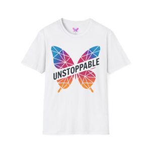 Unstoppable butterfly T-shirt -Geometric Colorful Butterfly Tee | Motivational Graphic Shirt | Gift for Her | Inspirational Apparel