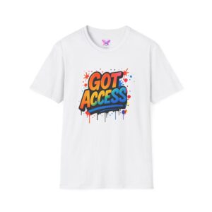 Graffiti Style Unisex T-Shirt, Disability Awareness Tee, Colorful Accessible Shirt, Inclusive Fashion Top, Fun Access Awareness Clothing