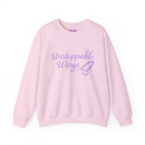Unstoppable Wings Crewneck Sweatshirt - Cozy Unisex Apparel, Inspirational Gift, Butterfly Love, Everyday Comfort, Motivation Top