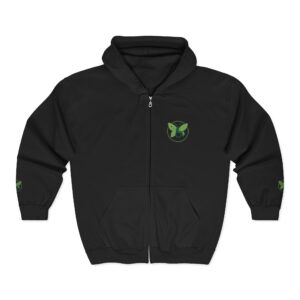 Adult Full‑Zip Hoodie — “Unstoppable Wings” | Embroidered Cerebral Palsy Awareness Edition