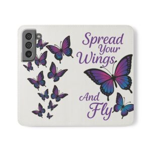 Butterfly Flip Case - Spread Your Wings and Fly Design, Unique Phone Wallet, Gift for Nature Lovers, Stylish Protective Cover, Perfect