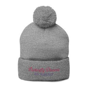 Butterfly Dreams Unveiling Beanie Embroidered, Stylish Beanie, Gift for Her, Cute Winter Accessory, Warm Knit Hat Gray  Beanie, Gift for Her