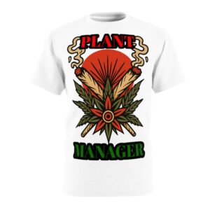 Plant Manager T-shirt -THC Tshirt, Blunt Tshirt, Sun Rise, Whimsical Cannabis Tee for Gardeners, Stoners, Gifts, Celebrations, Everyday Wear