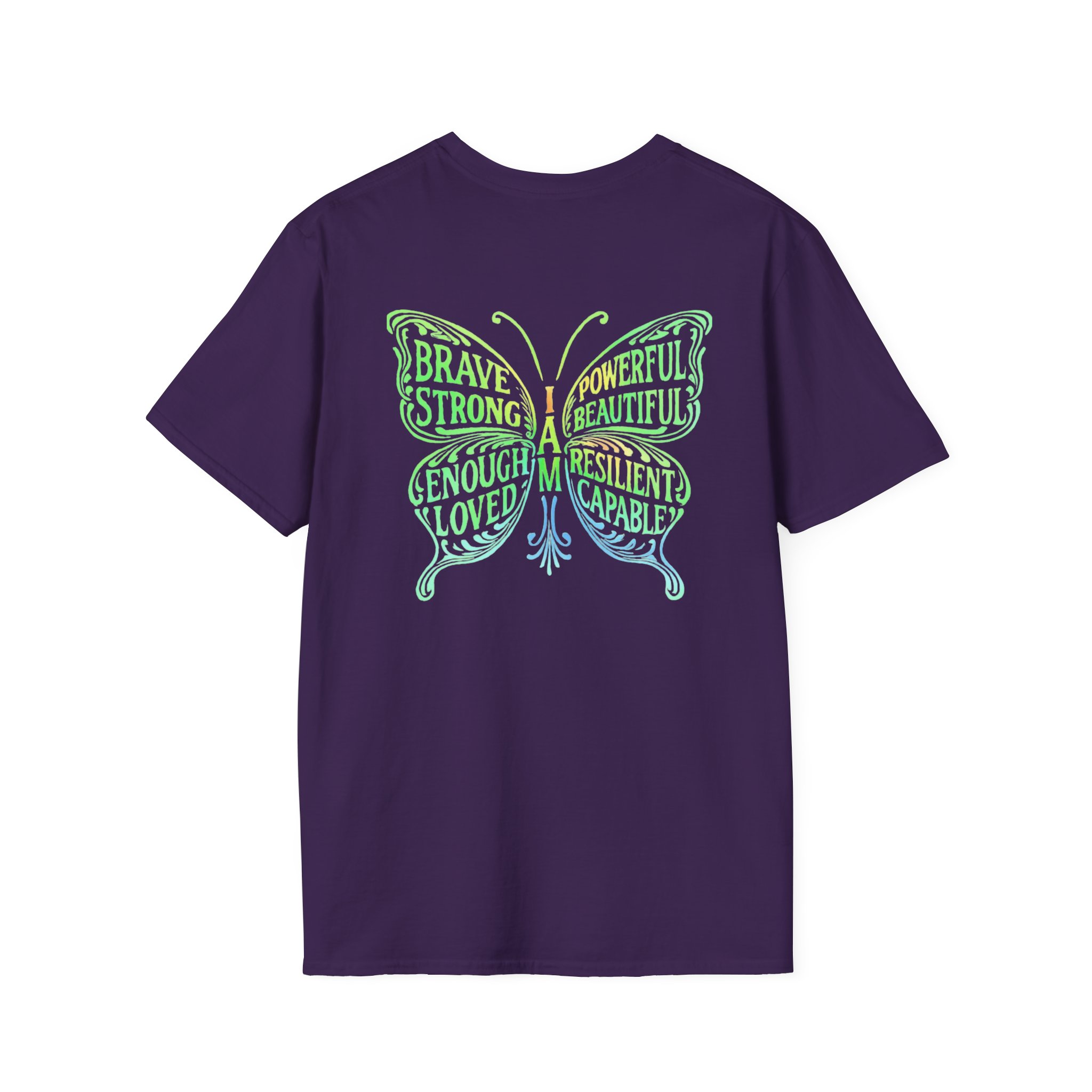 Butterfly Empowerment T-Shirt | Unisex Softstyle Tee | Inspirational Gift for Her, Brave & Strong Tee, Nature Lover Apparel, Butterfly - Image 42