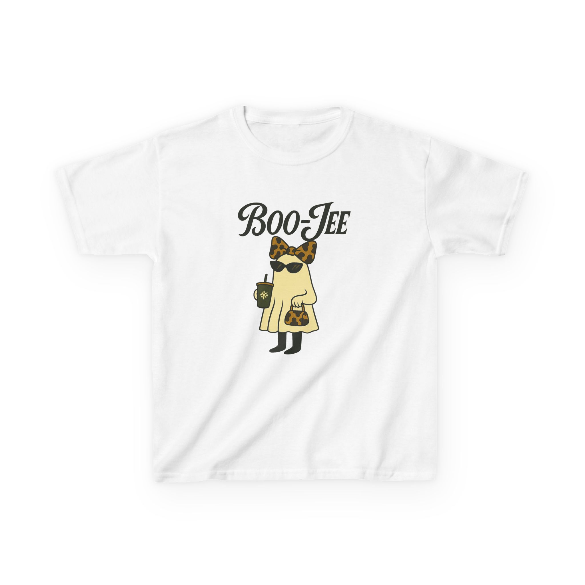 Halloween shirt, Boo Jee Leopard Print Ghost Tshirt, Halloween Coffee Ghost Shirt, Boujee Ghost Hoodie,Spooky Season Tee,Coquette Ghost