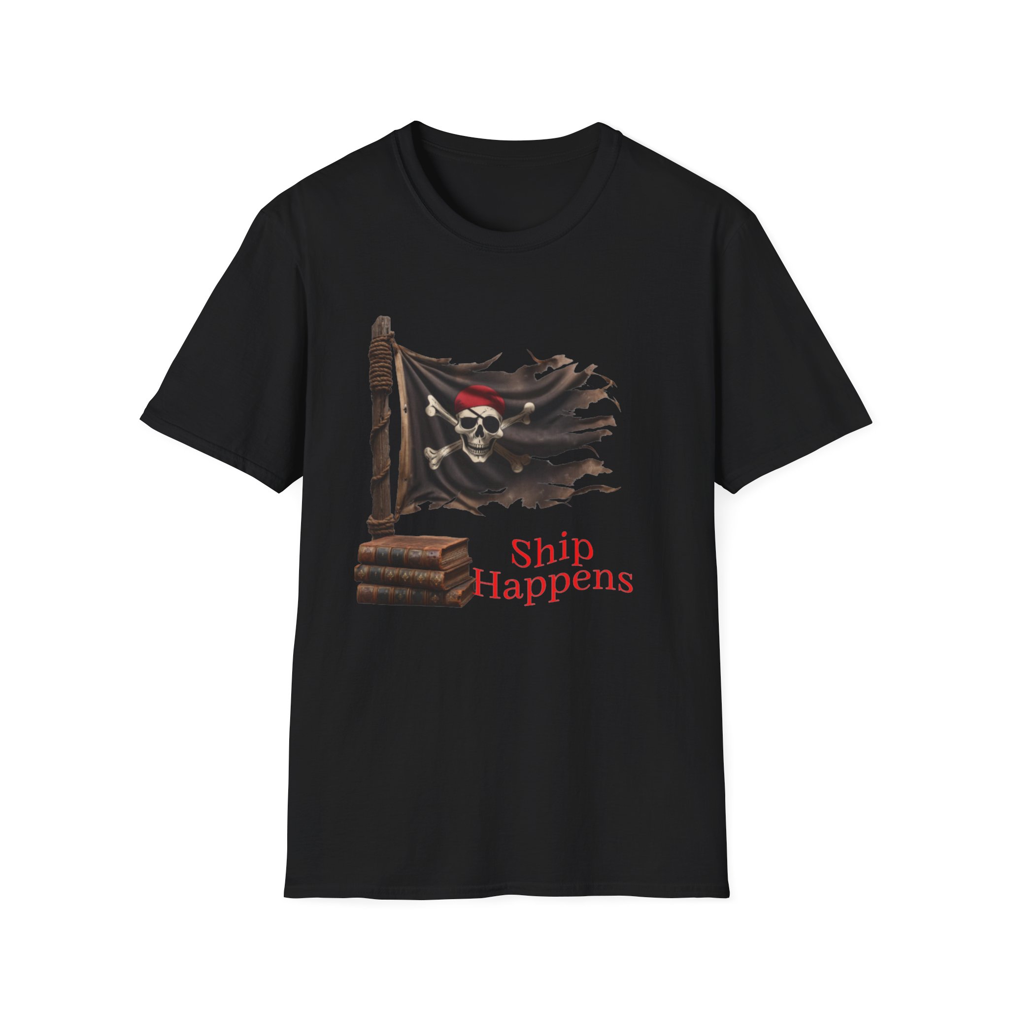 Ship Happens Pirate Flag T-Shirt -Funny Tee for Sailors and Rebels, Pirate Tee, Fun Gift , Humor Tee, Casual Wear, Adventure Apparel - Image 5