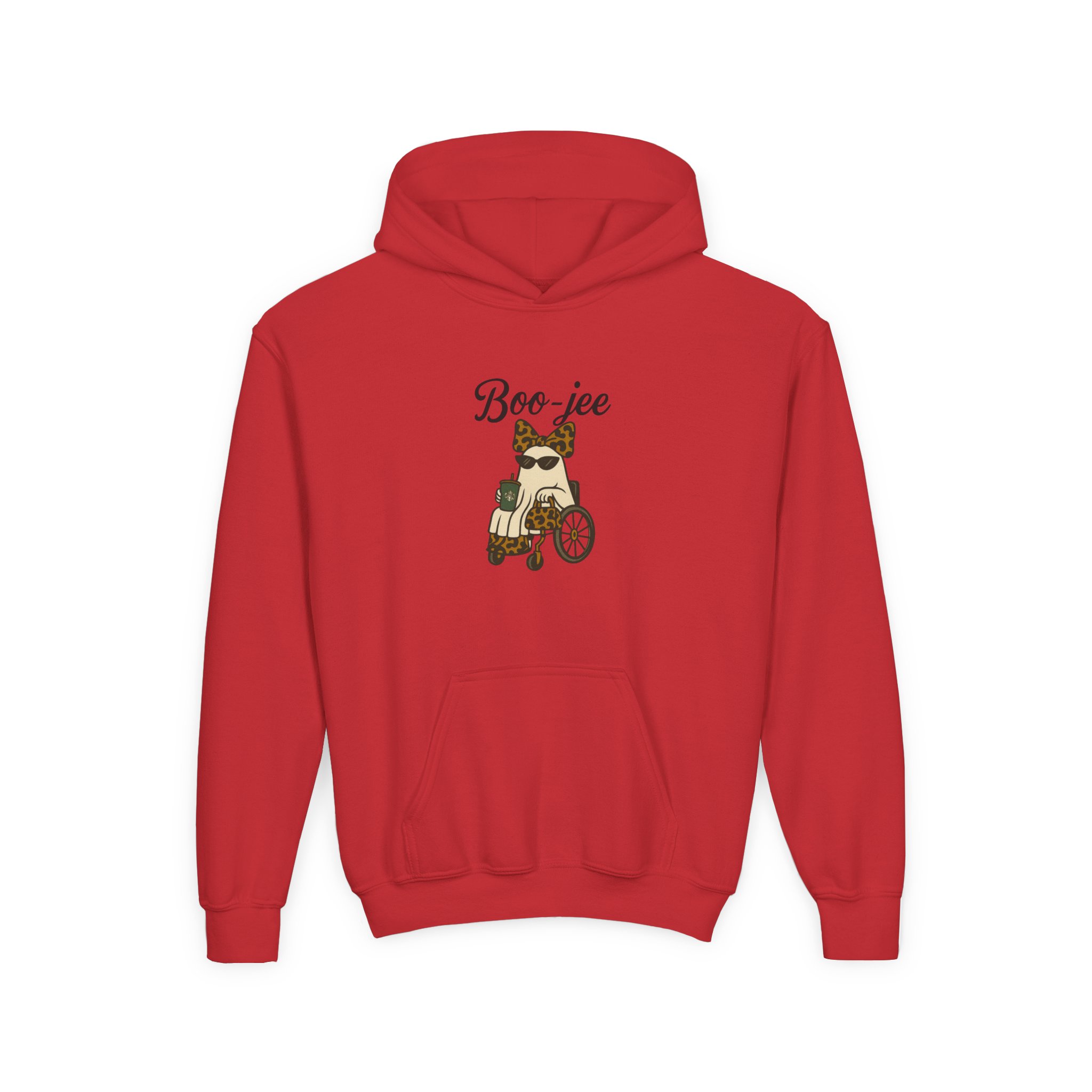 Youth Boojee Wheelchair Hoodie Bougie Ghost Design, Leopard Print Inspired Ghost Design, Sweatshirt - Image 17