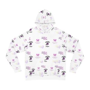 Official Butterfly Dreams on Wheels Unisex Hoodie All-Over Print Pullover Celebrating Cerebral Palsy, Breaking Chains Statement