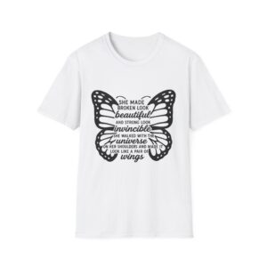 She Made Broken Look Beautiful Tee Empowerment Tee for Women, ideal gift for survivors, warriors, Resilience, Grace, and Transformation