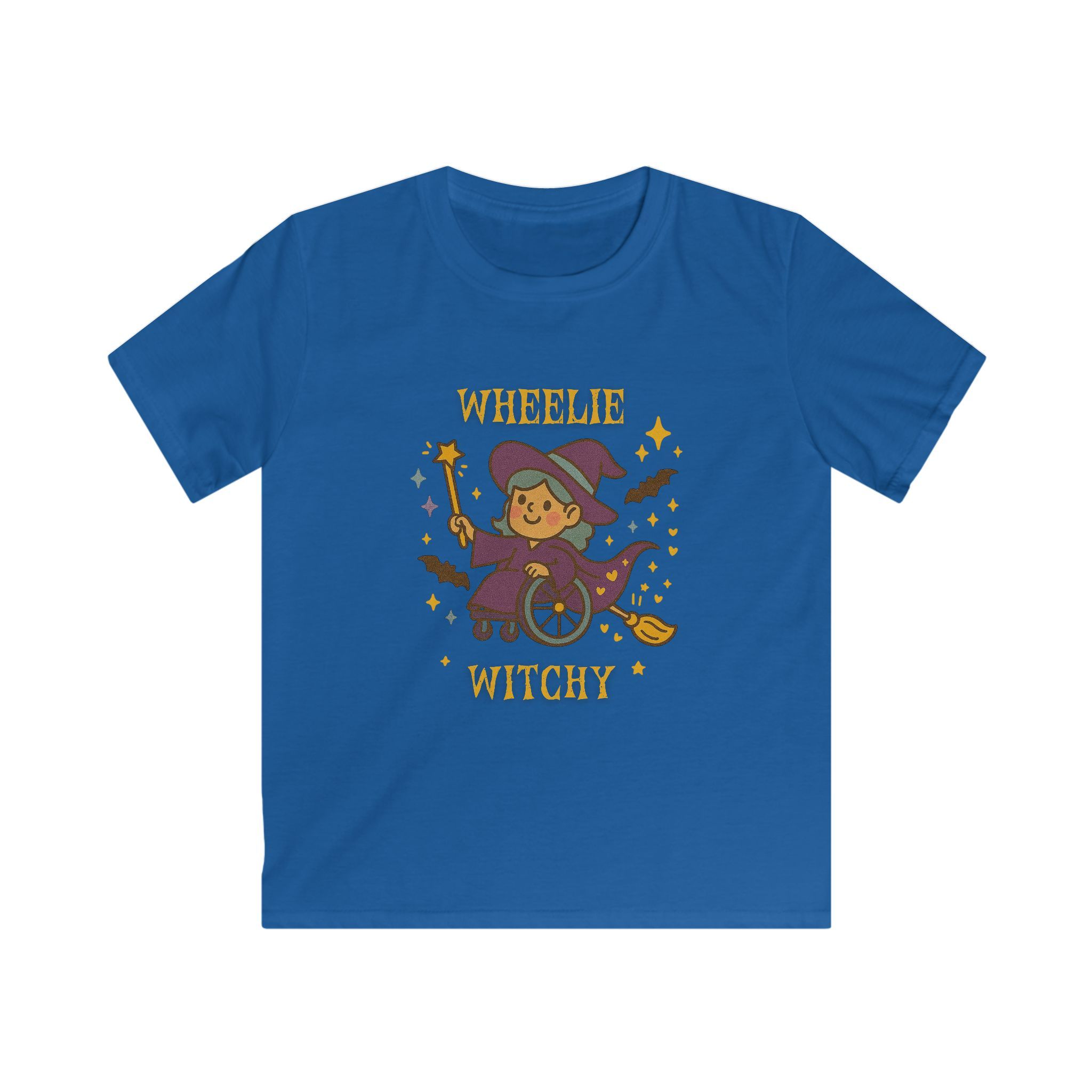 Wheelie Witchy Kids T-Shirt Inclusive Halloween Witch Tee Wheelchair Costume Shirt - Image 9
