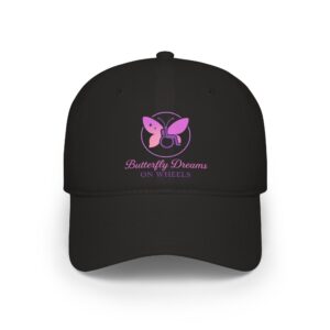 Butterfly Dreams On Wheels Cap -Disability Pride Hat, Wheelchair  Accessory Low Profile Baseball Cap