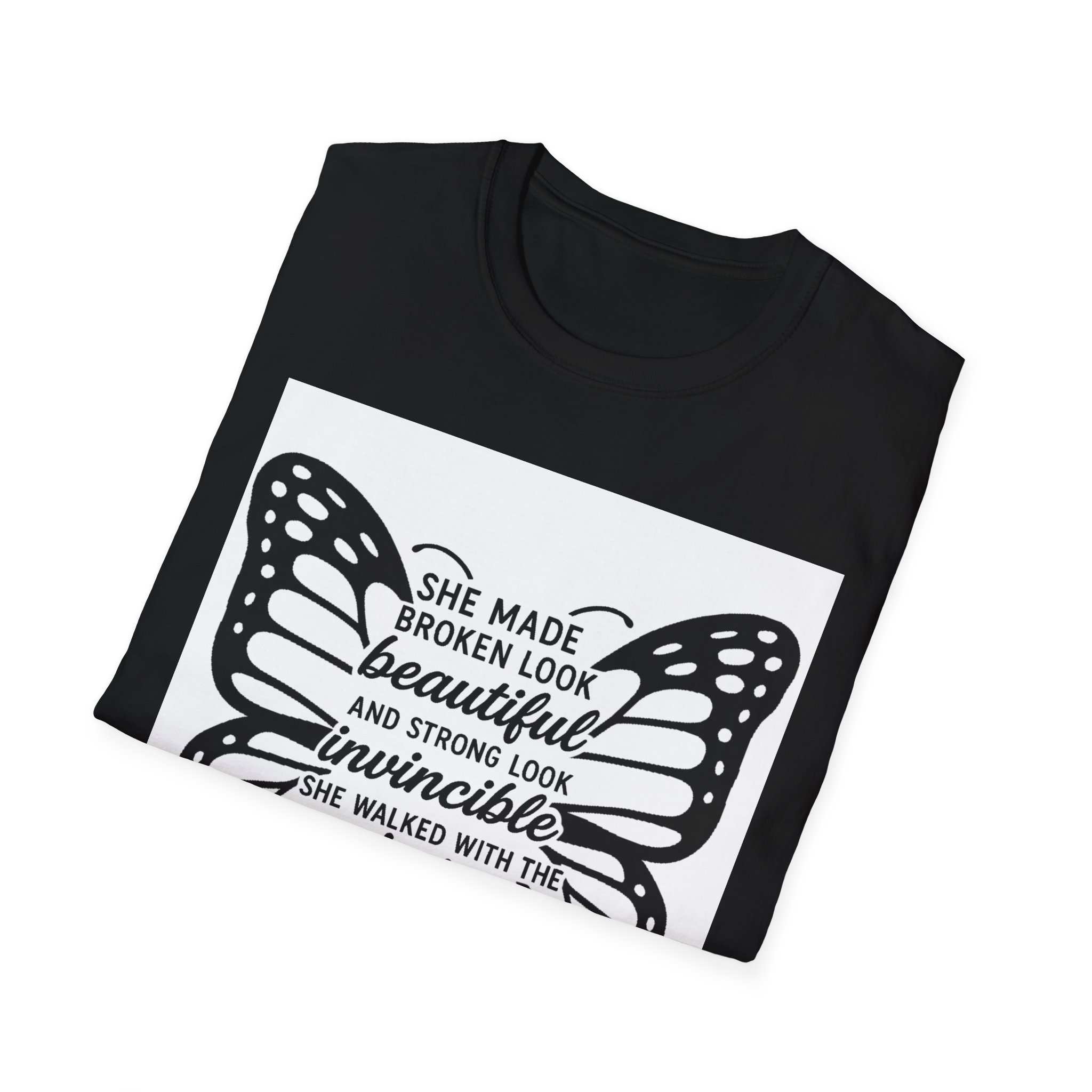 She Made Broken Look Beautiful Tee Empowerment Tee for Women, ideal gift for survivors, warriors, Resilience, Grace, and Transformation - Image 8