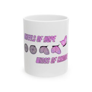 Wheels Of Hope Wings Of Change Mug -Disability Awareness Butterfly Transformation. Disability Pride Coffee Lover, Gift for Advocates