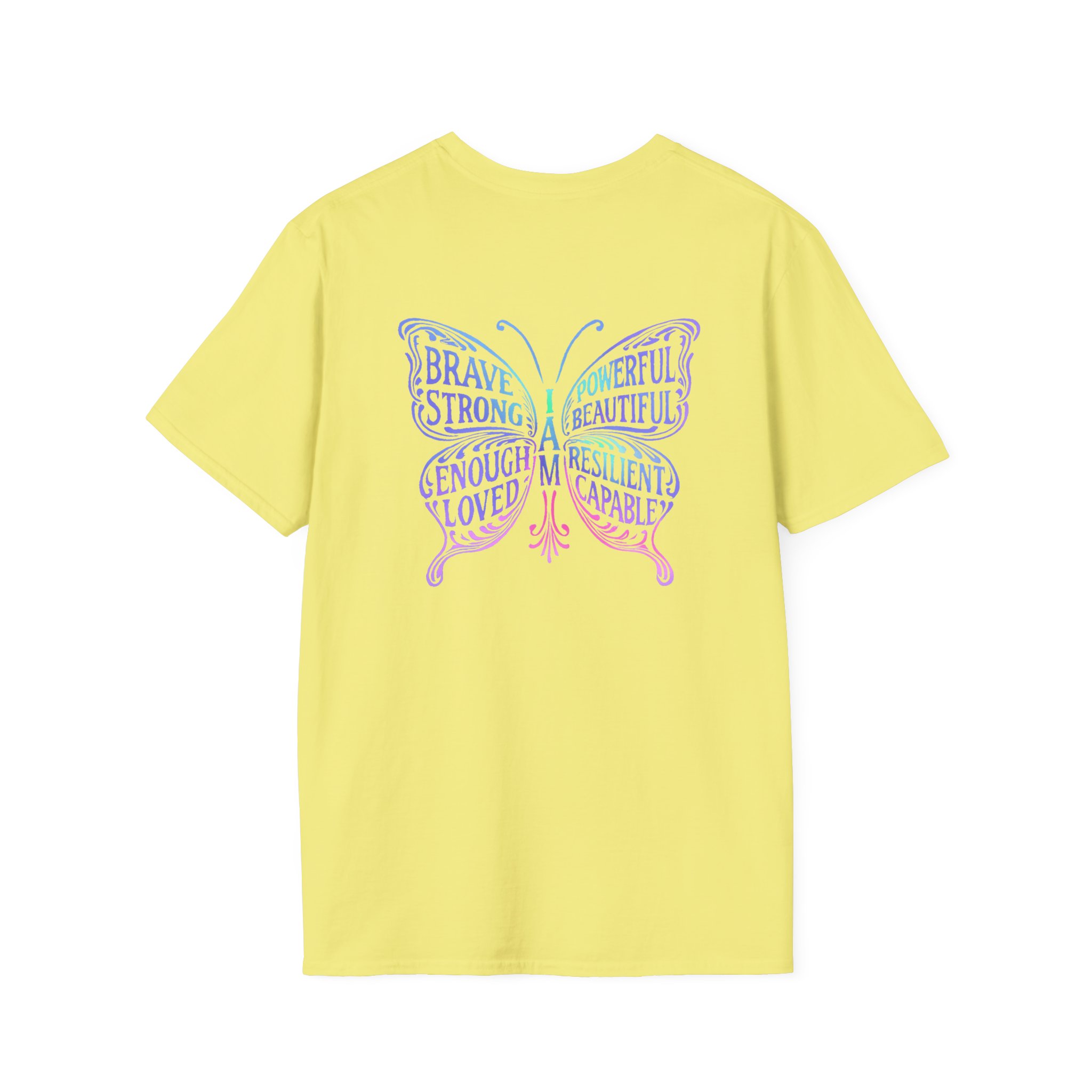 Butterfly Empowerment T-Shirt | Unisex Softstyle Tee | Inspirational Gift for Her, Brave & Strong Tee, Nature Lover Apparel, Butterfly - Image 22