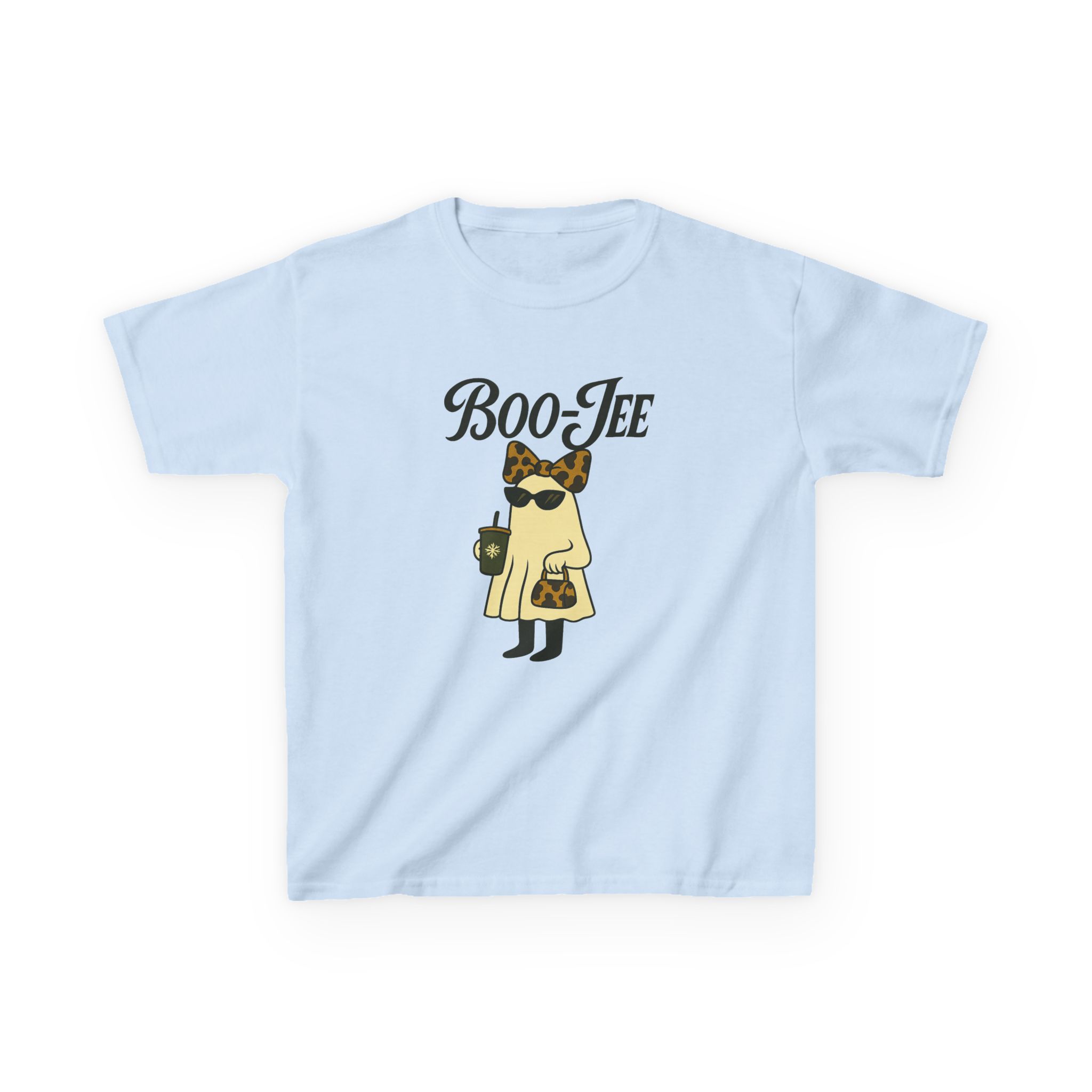 Halloween shirt, Boo Jee Leopard Print Ghost Tshirt, Halloween Coffee Ghost Shirt, Boujee Ghost Hoodie,Spooky Season Tee,Coquette Ghost - Image 5