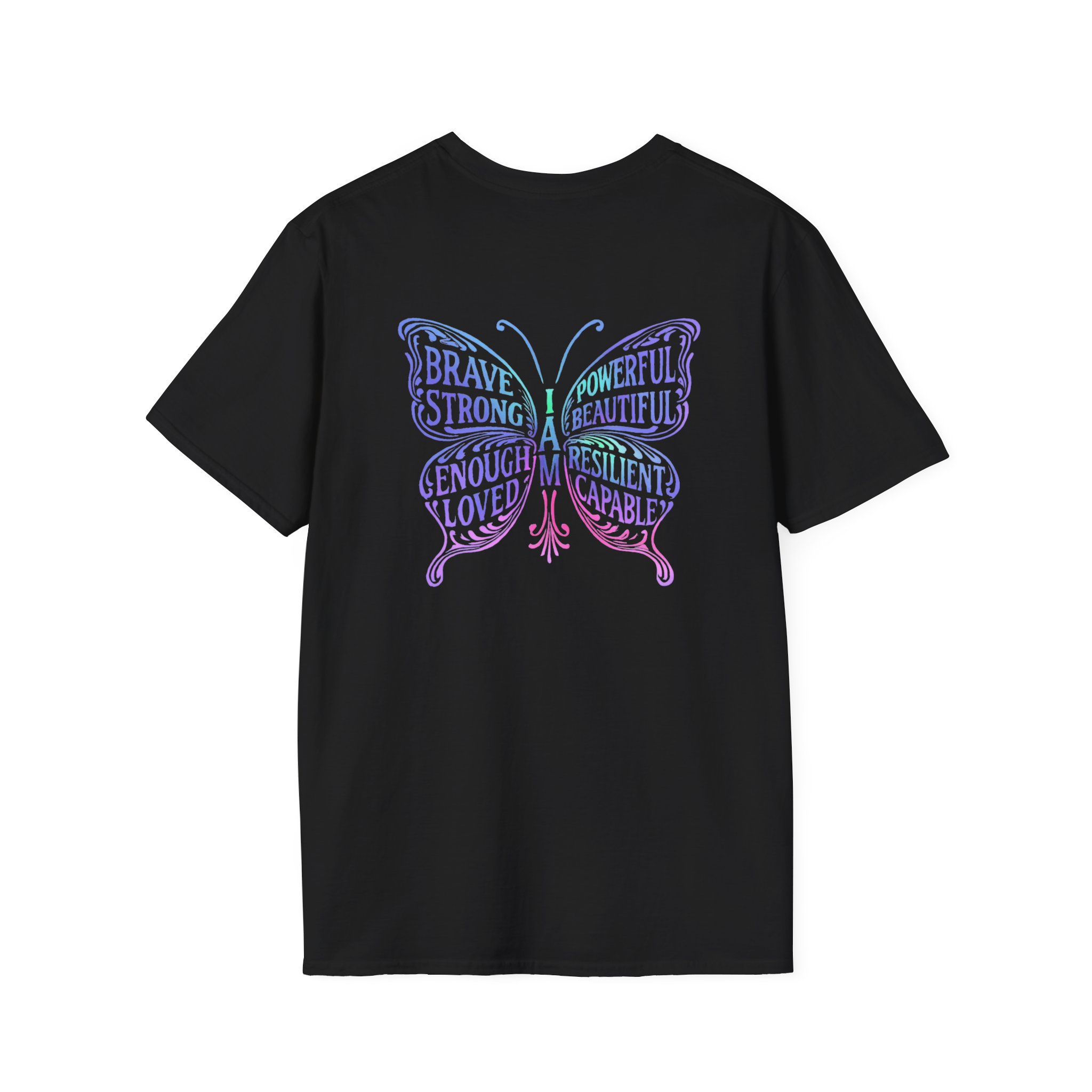 Butterfly Empowerment T-Shirt | Unisex Softstyle Tee | Inspirational Gift for Her, Brave & Strong Tee, Nature Lover Apparel, Butterfly - Image 10