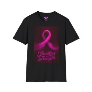 Limitless Strength Awareness T-Shirt, Breast Cancer Awareness Tee, Inspirational Shirt, Empowerment Gift, Unisex Softstyle T-Shirt