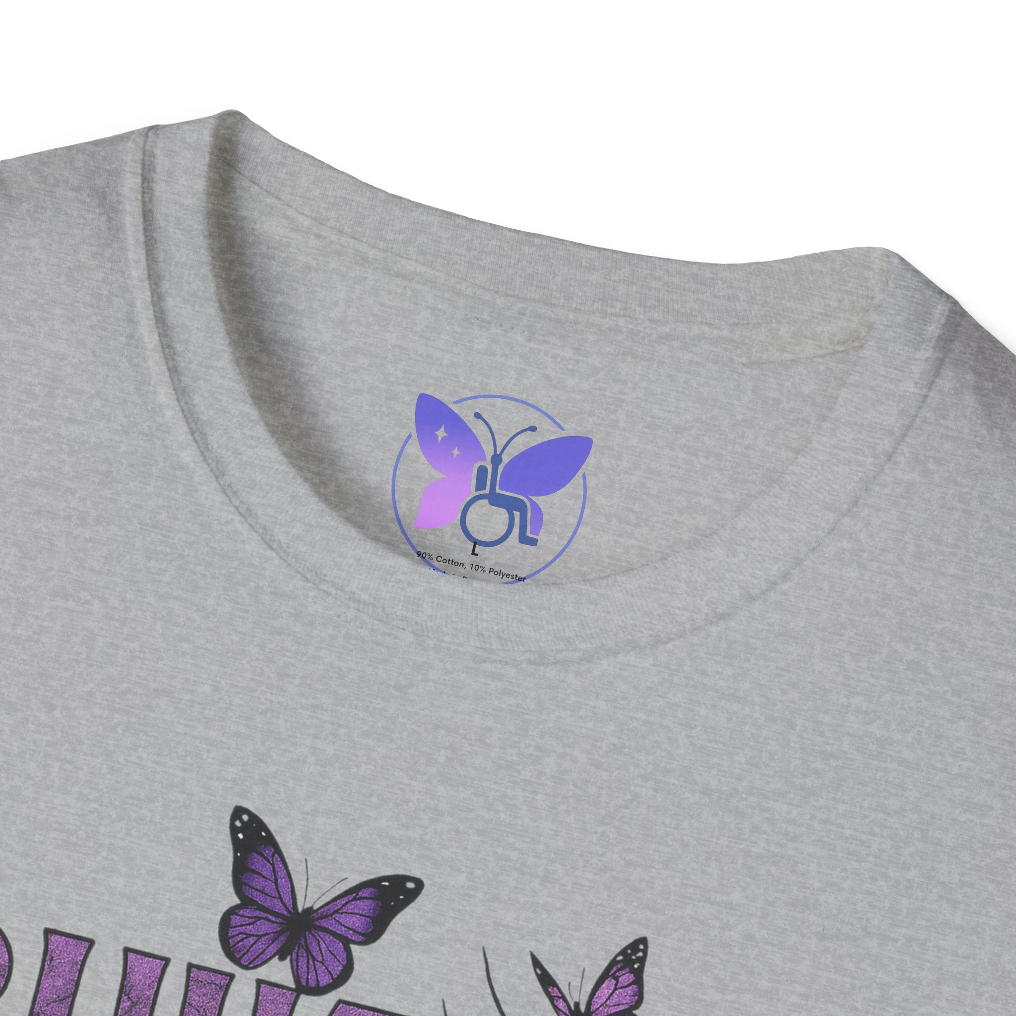 Built From Broken T-Shirt Purple Butterfly Face Graphic Tee Mental Health Awareness Recovery - Image 7