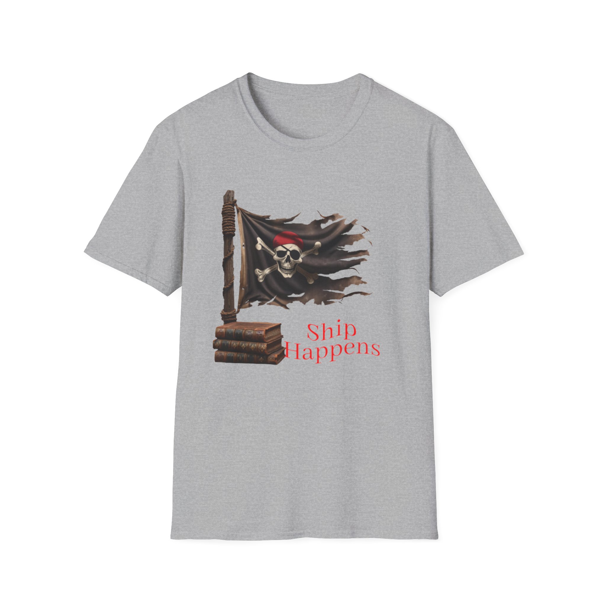Ship Happens Pirate Flag T-Shirt -Funny Tee for Sailors and Rebels, Pirate Tee, Fun Gift , Humor Tee, Casual Wear, Adventure Apparel - Image 9