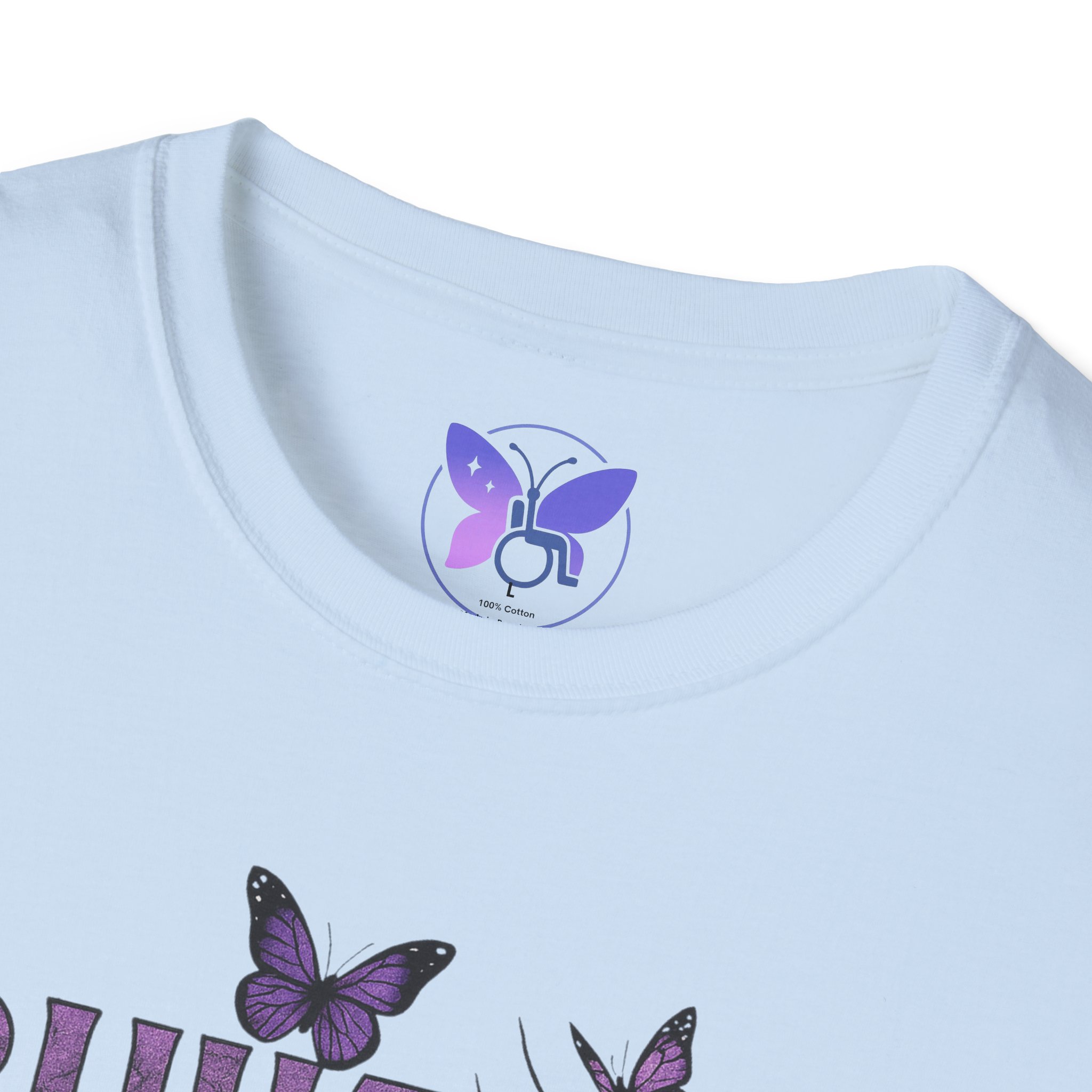 Built From Broken T-Shirt Purple Butterfly Face Graphic Tee Mental Health Awareness Recovery - Image 15