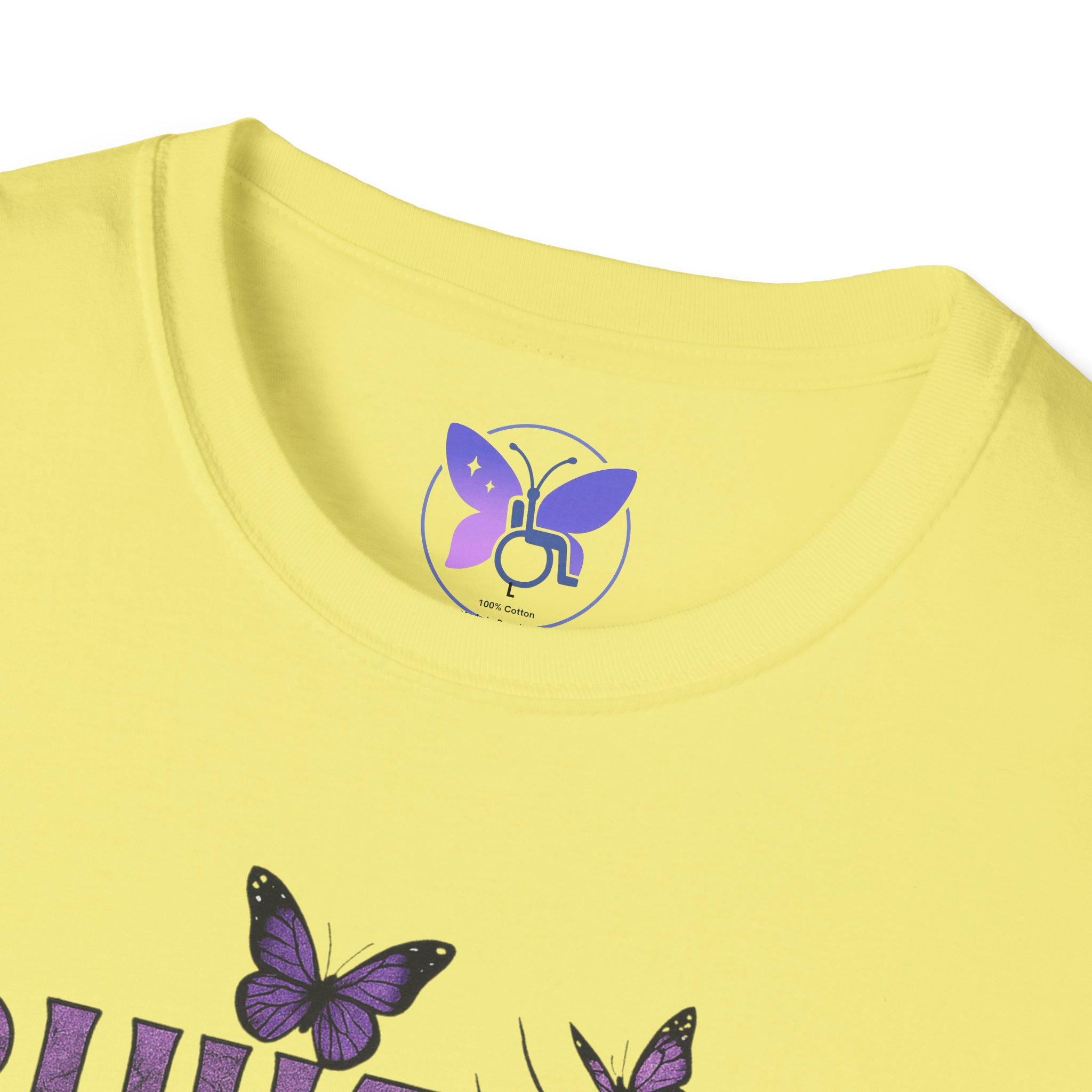 Built From Broken T-Shirt Purple Butterfly Face Graphic Tee Mental Health Awareness Recovery - Image 11