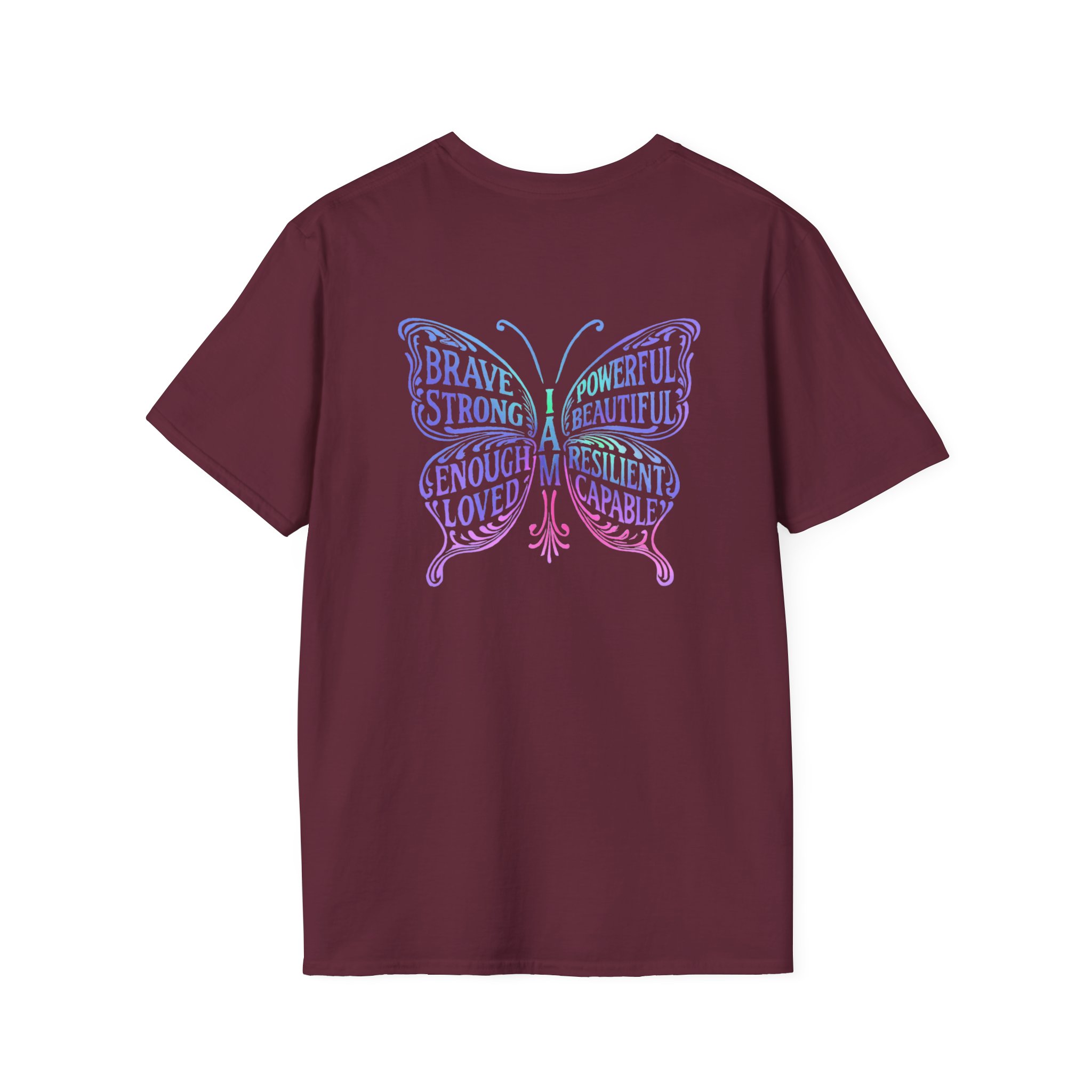 Butterfly Empowerment T-Shirt | Unisex Softstyle Tee | Inspirational Gift for Her, Brave & Strong Tee, Nature Lover Apparel, Butterfly - Image 18