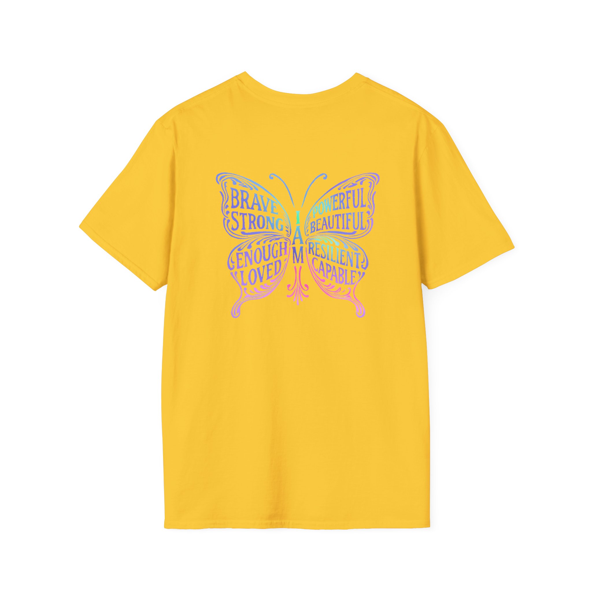 Butterfly Empowerment T-Shirt | Unisex Softstyle Tee | Inspirational Gift for Her, Brave & Strong Tee, Nature Lover Apparel, Butterfly - Image 26