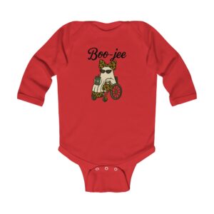 Boojee Wheelchair Ghost Onesie  Inclusive Halloween Baby Bodysuit, LongSleeve