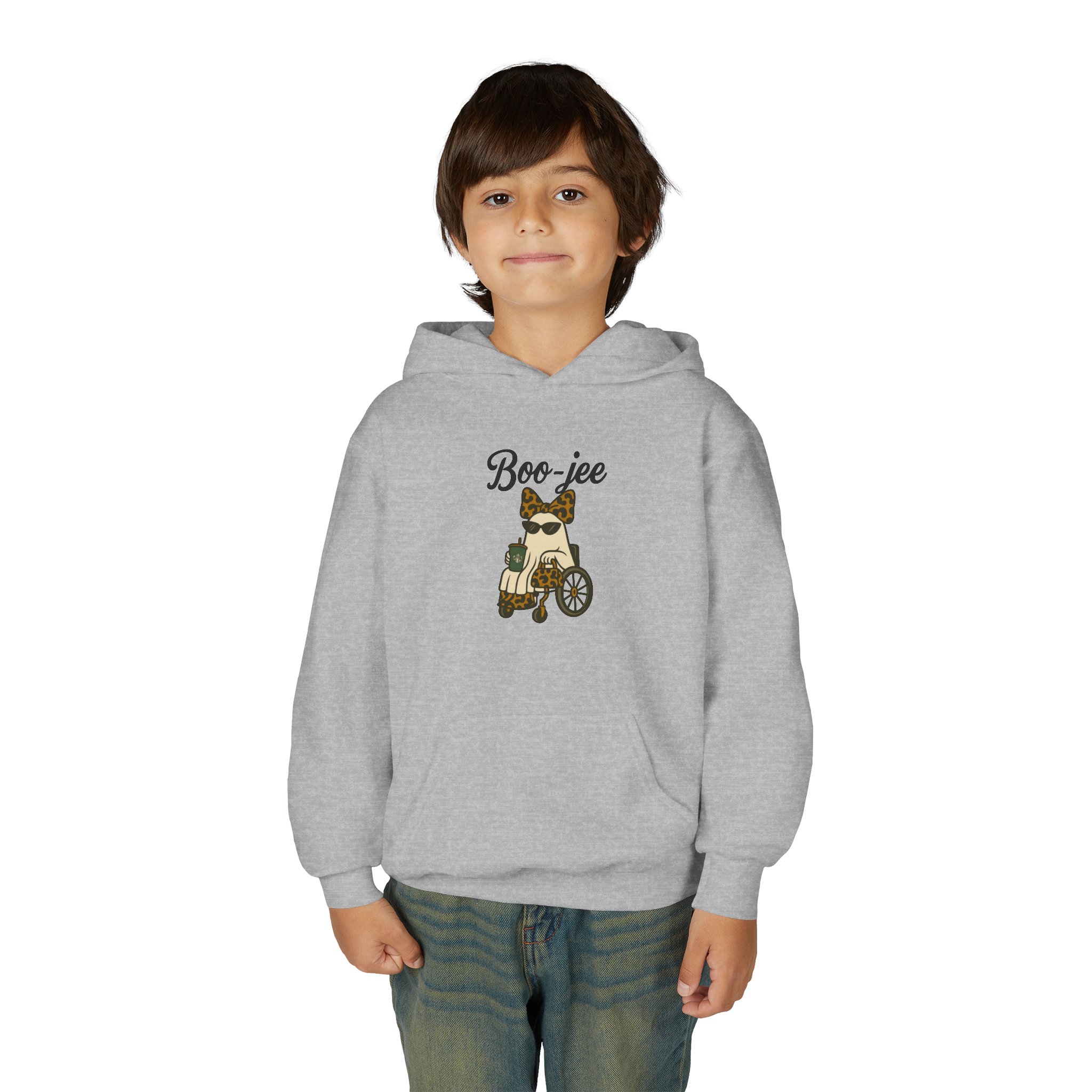 Youth Boojee Wheelchair Hoodie Bougie Ghost Design, Leopard Print Inspired Ghost Design, Sweatshirt - Image 7