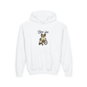 Youth Boojee Wheelchair Hoodie Bougie Ghost Design, Leopard Print Inspired Ghost Design, Sweatshirt