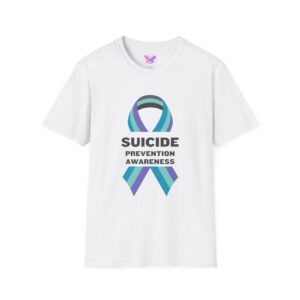 Suicide Prevention Awareness T-Shirt with Teal Purple Ribbon Mental Health Support Tee No Suicide Awareness Gift for Loved Ones