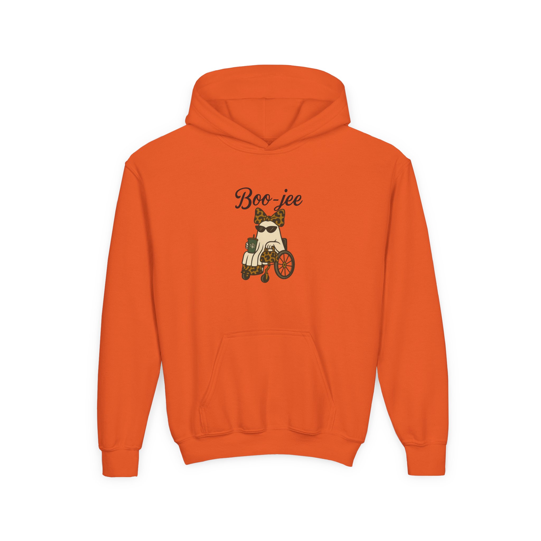Youth Boojee Wheelchair Hoodie Bougie Ghost Design, Leopard Print Inspired Ghost Design, Sweatshirt - Image 9