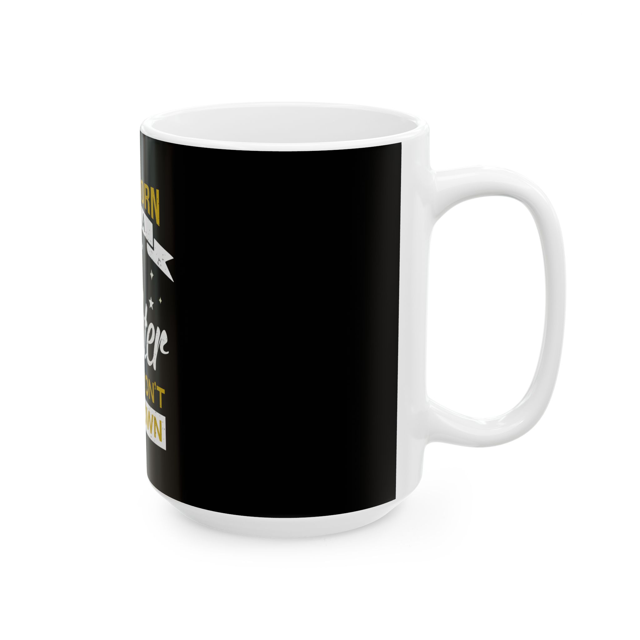 Fighter Mug I Was Born To Be A Fighter Mug Gold Ribbon Awareness Mug Cancer Support Gift Motivational Warrior Mug, Surviour Mug - Image 8
