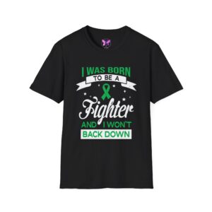 Cerebral Palsy Fighter Green Ribbon T-Shirt, Mental Health Awareness Tee, Unisex Shirt, Inspirational Awareness Shirt, Support Ribbon Tee