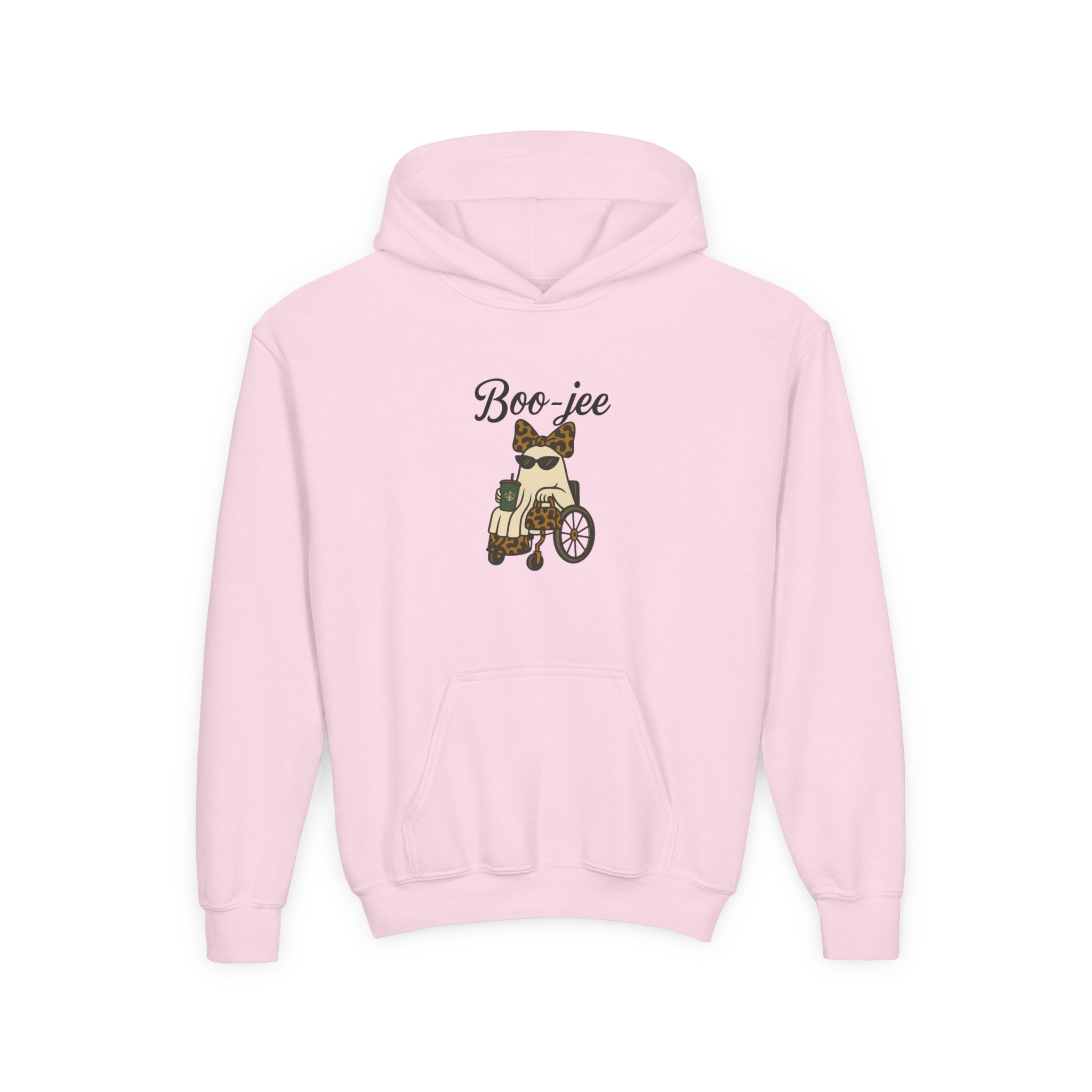 Youth Boojee Wheelchair Hoodie Bougie Ghost Design, Leopard Print Inspired Ghost Design, Sweatshirt - Image 13