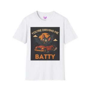 Funny Batty T-Shirt, Halloween Shirt, Gift for Car Lovers, Unisex Tee, Birthday Present, Cute Animal Apparel