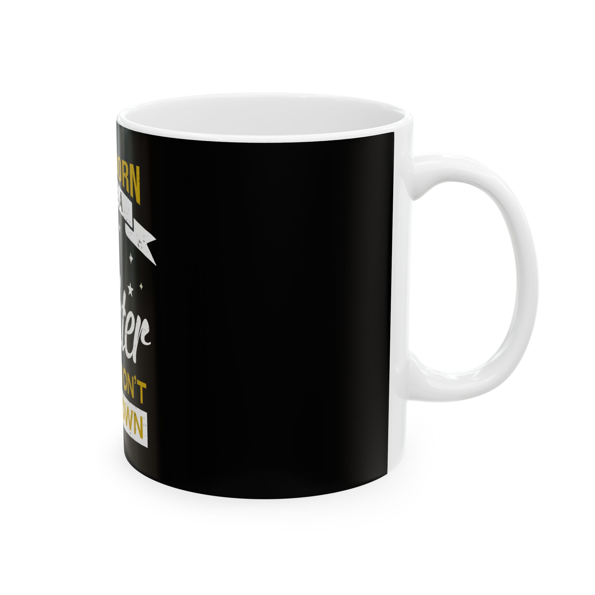 Fighter Mug I Was Born To Be A Fighter Mug Gold Ribbon Awareness Mug Cancer Support Gift Motivational Warrior Mug, Surviour Mug - Image 4